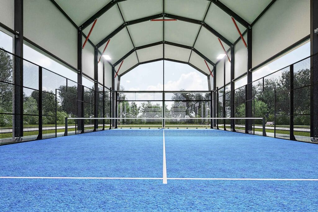 Padelbaan onder Single Court